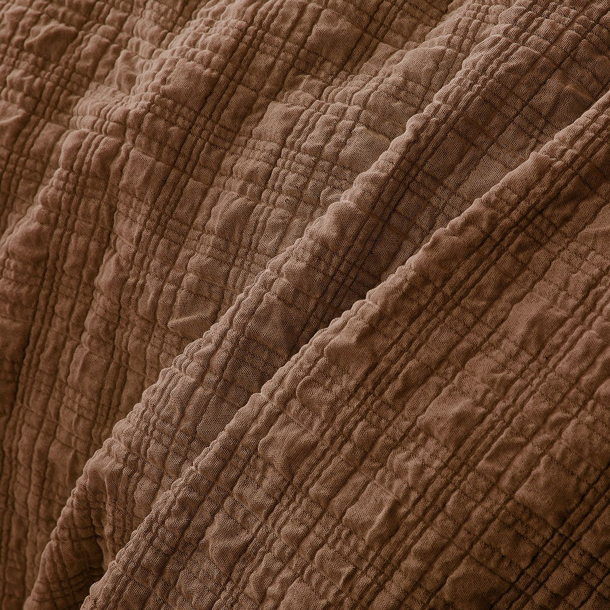 Accessorize Augusta Terracotta Crinkled Look Quilt Cover Set Double
