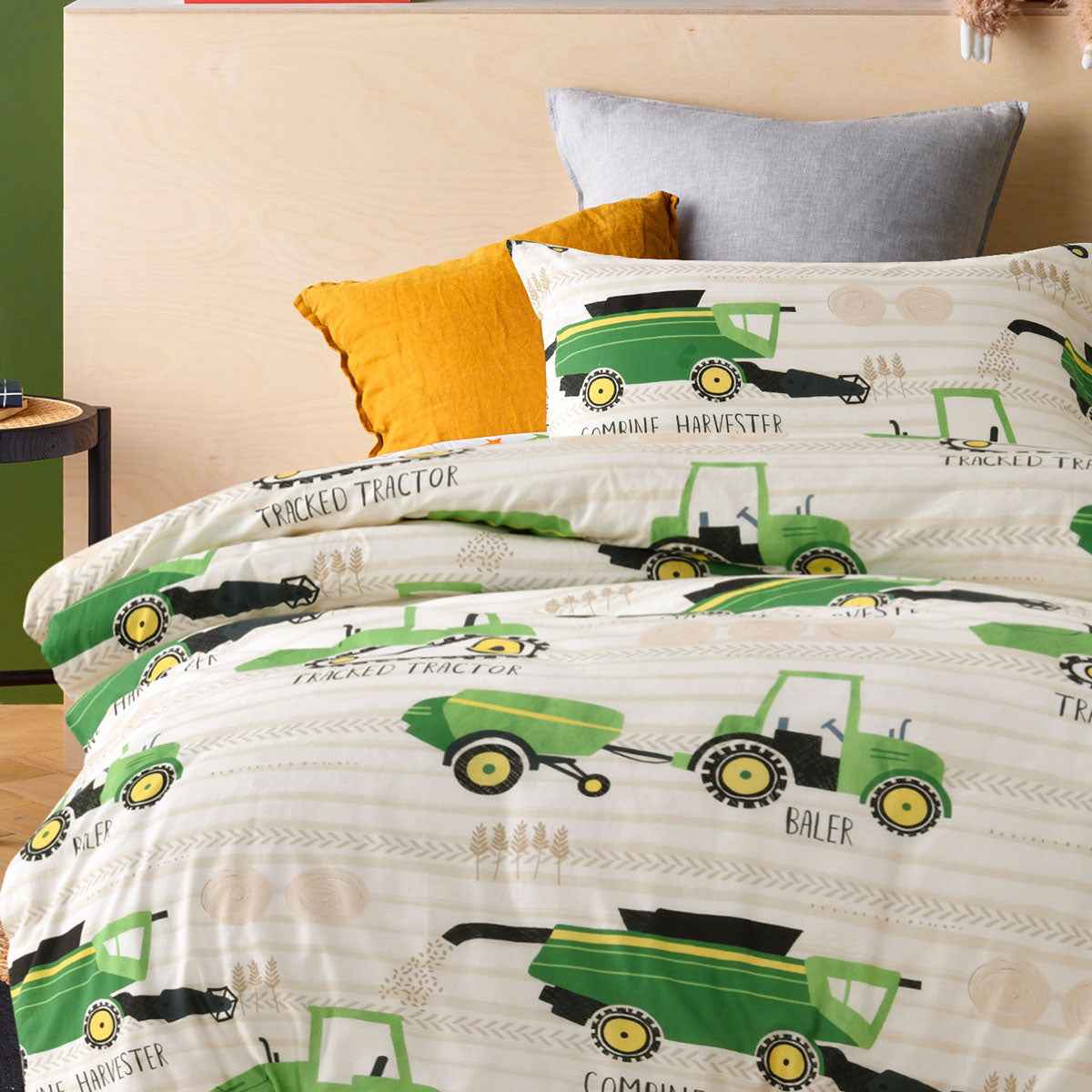 Kids Country Harvest Washed Quilt Cover Set Single