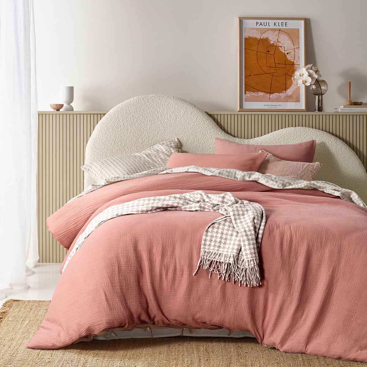 Clay Cotton Gauze Quilt Cover Set King