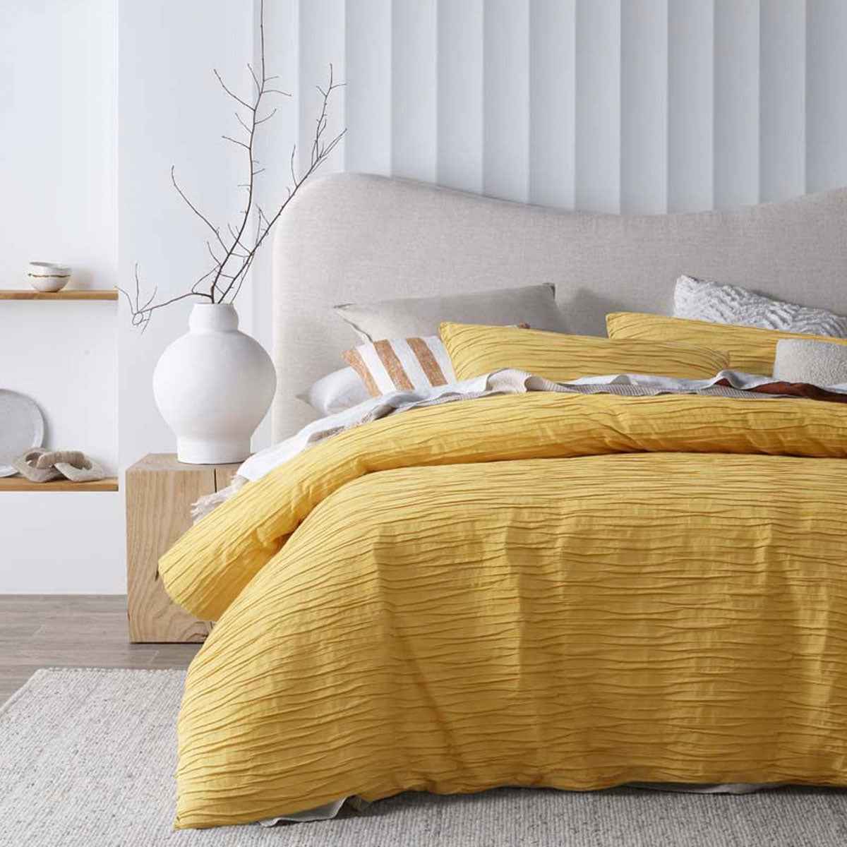 Ochre Cotton Quilt Cover Set King