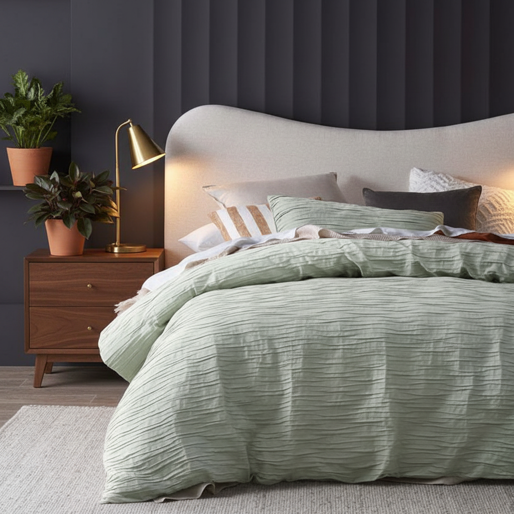 Sage Cotton Quilt Cover Set Double