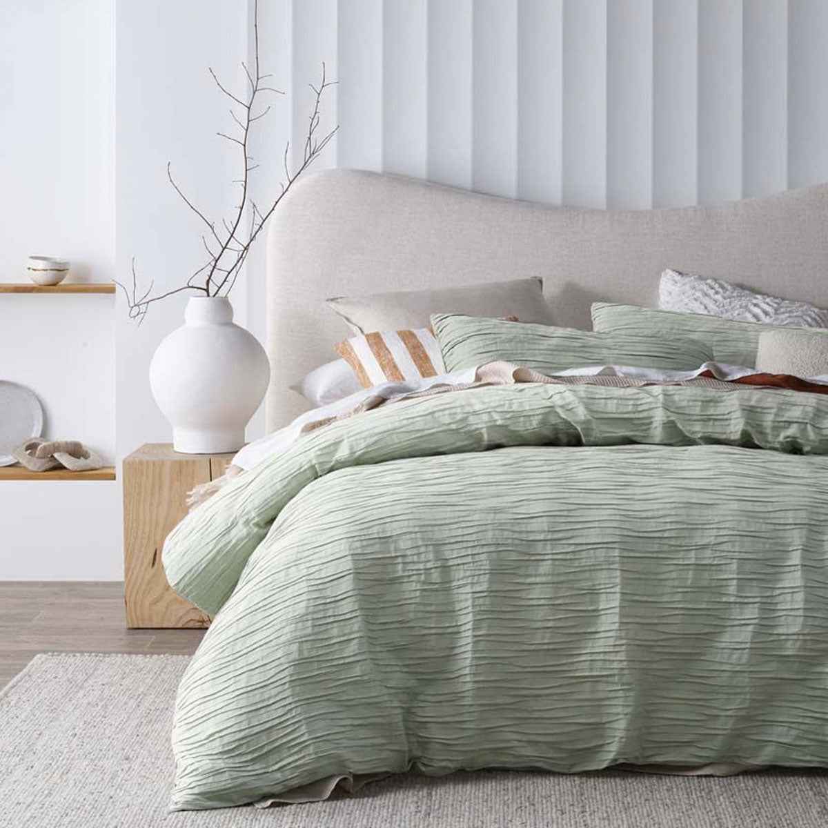 Sage Cotton Quilt Cover Set King