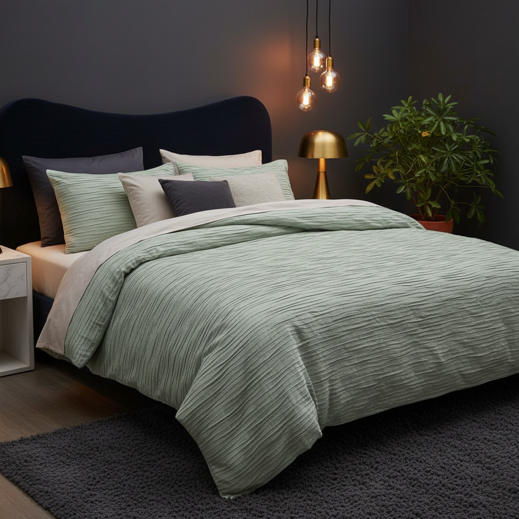 Sage Cotton Quilt Cover Set King