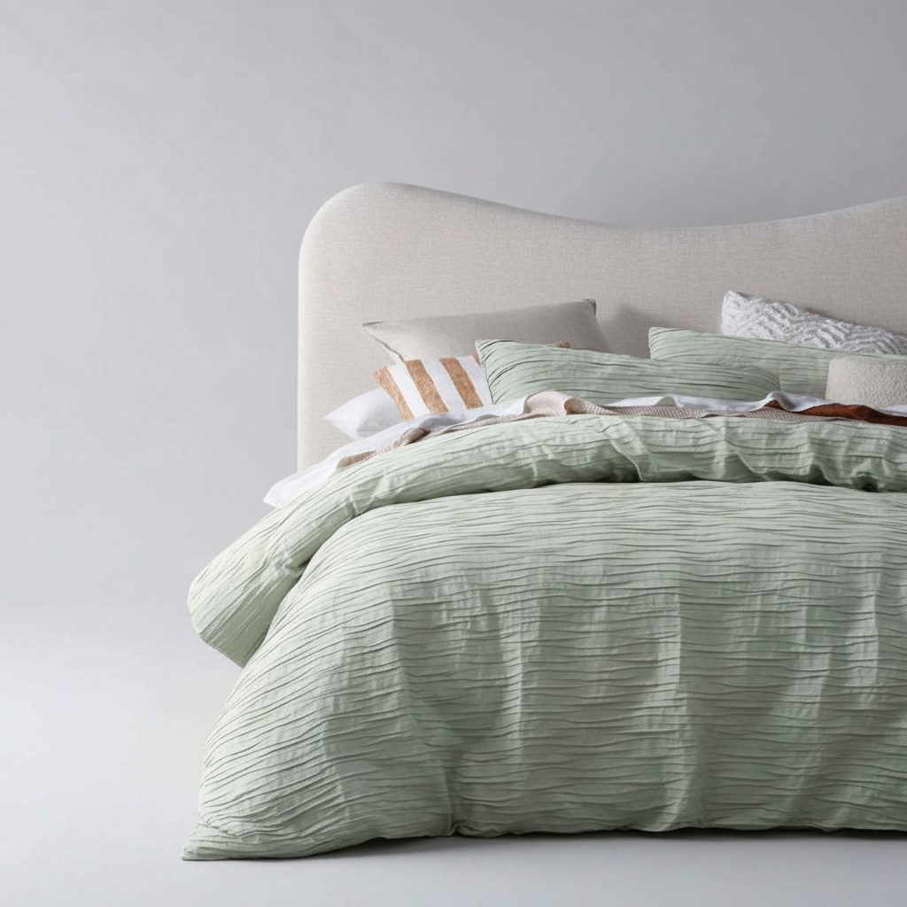 Sage Cotton Quilt Cover Set Single