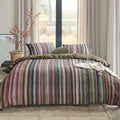 Bedding House Roman Multi Cotton Stripe Quilt Cover Set King