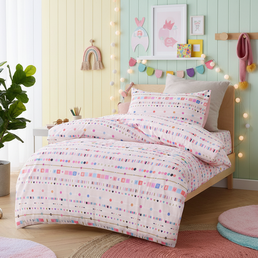 Kids Swifty Washed Quilt Cover Set Single
