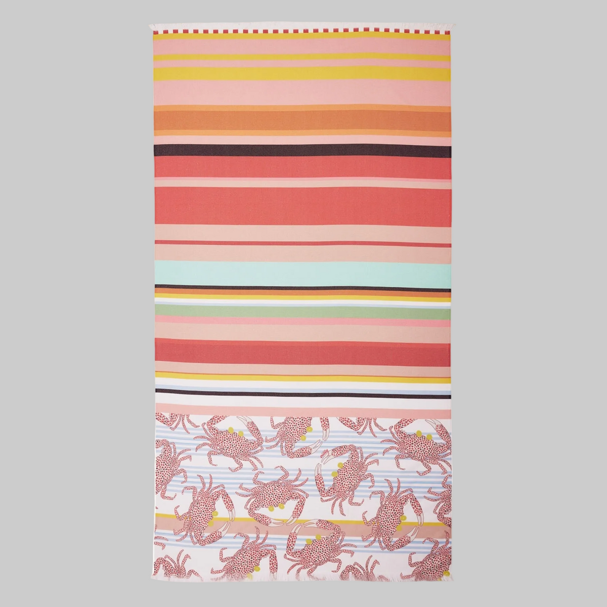 Oilily Cotton Digital Print Large Towel Crazy Crabs