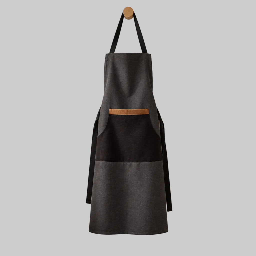 Apron 83 x 68 cm Charcoal & Black - Royalratri