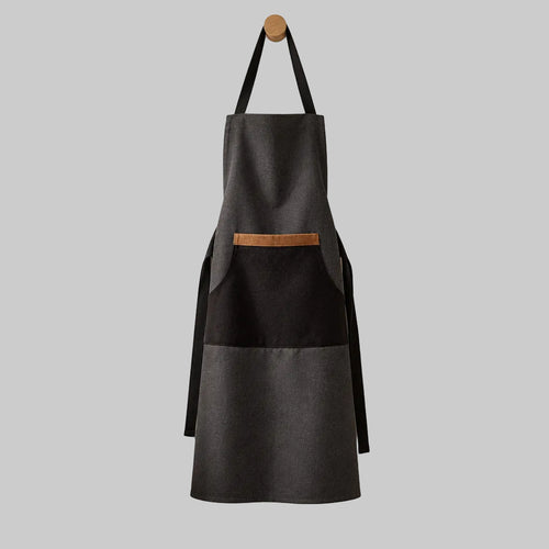 Apron 83 x 68 cm Charcoal & Black - Royalratri
