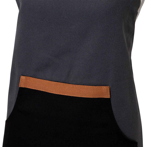 Apron 83 x 68 cm Charcoal & Black - Royalratri