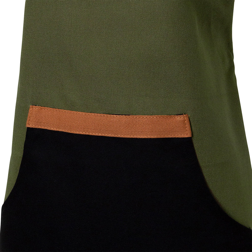 Apron 83 x 68 cm Olive & Black - Royalratri