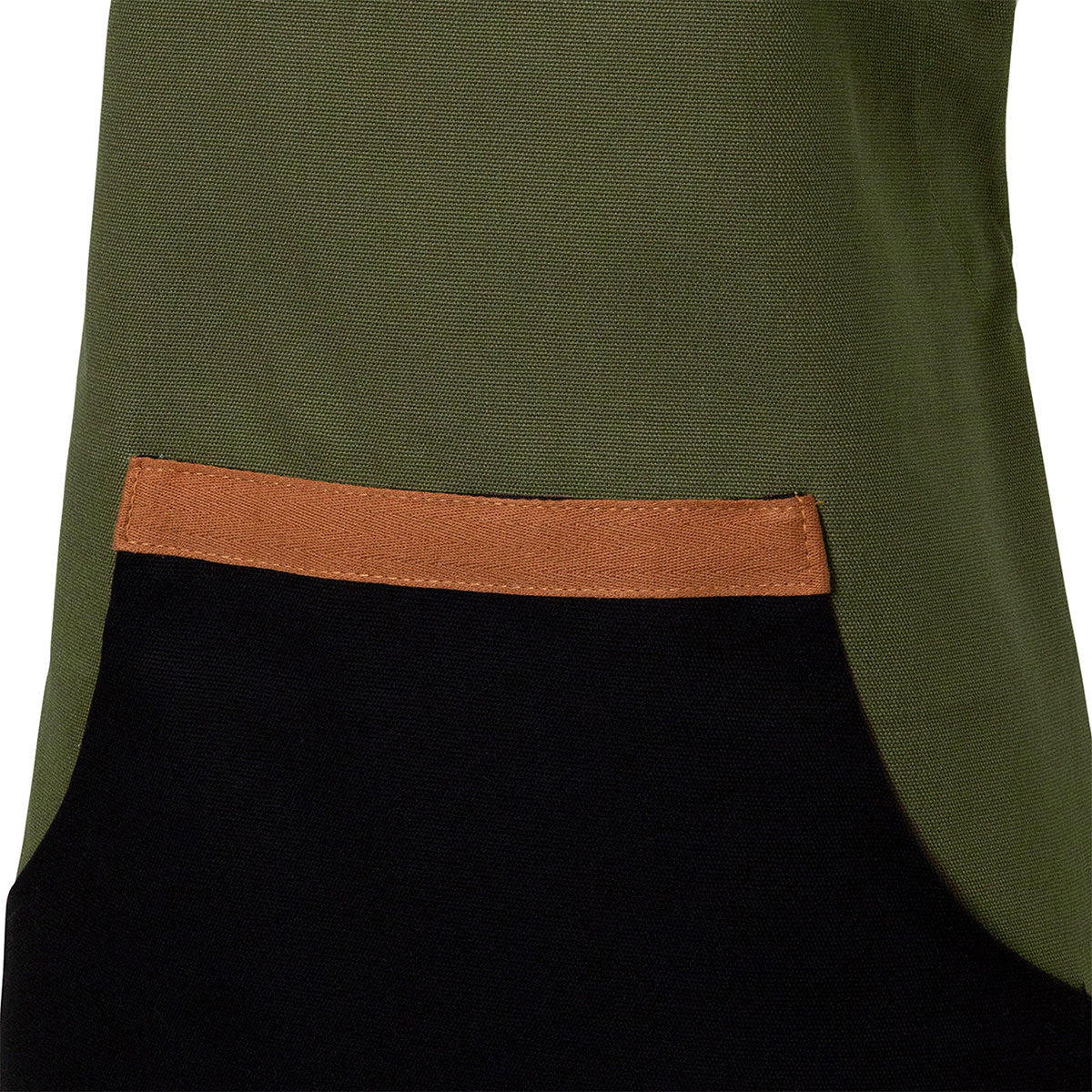 Apron 83 x 68 cm Olive & Black - Royalratri