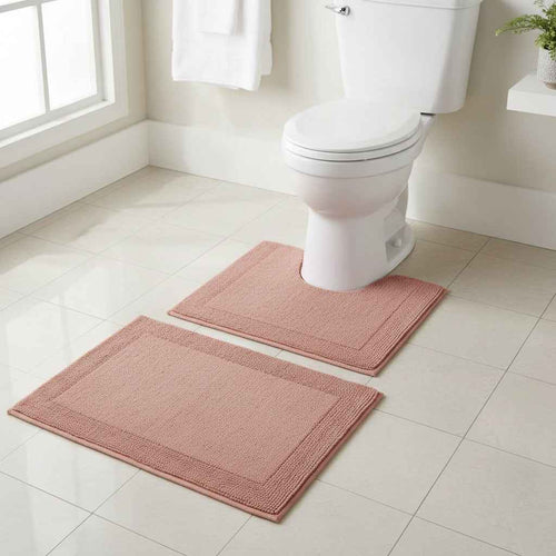 Bath Mat Set Clay Pink