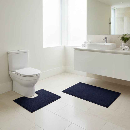 Bath Mat Set Navy