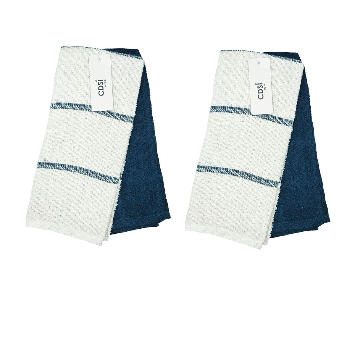 Rosa Rich Terry Tea Towels Navy Set of 4 - Royalratri