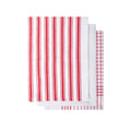 IDC Homewares Gardenia Tea Towels Red Set of 3 - Royalratri