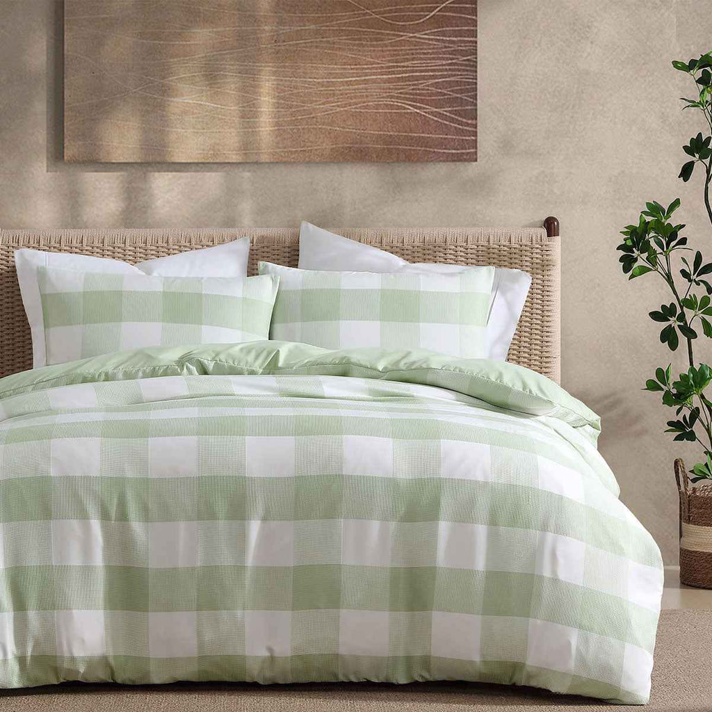 Waffle Check Quilt Cover Set Queen