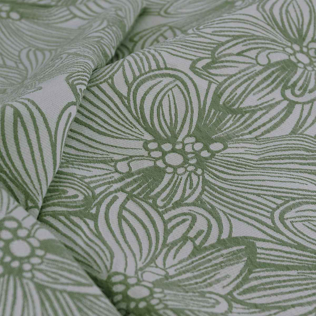 Textured Floral Jacquard Quilt Cover Set Queen
