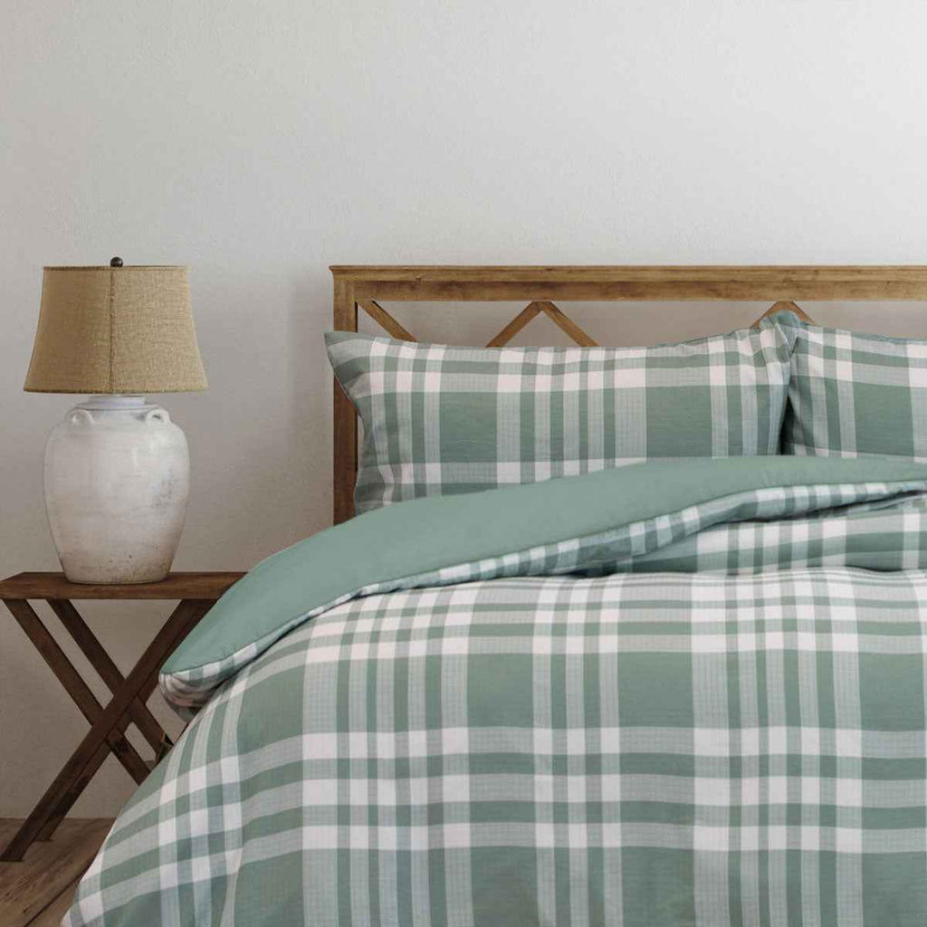 Plaid Jacquard Quilt Cover Set King
