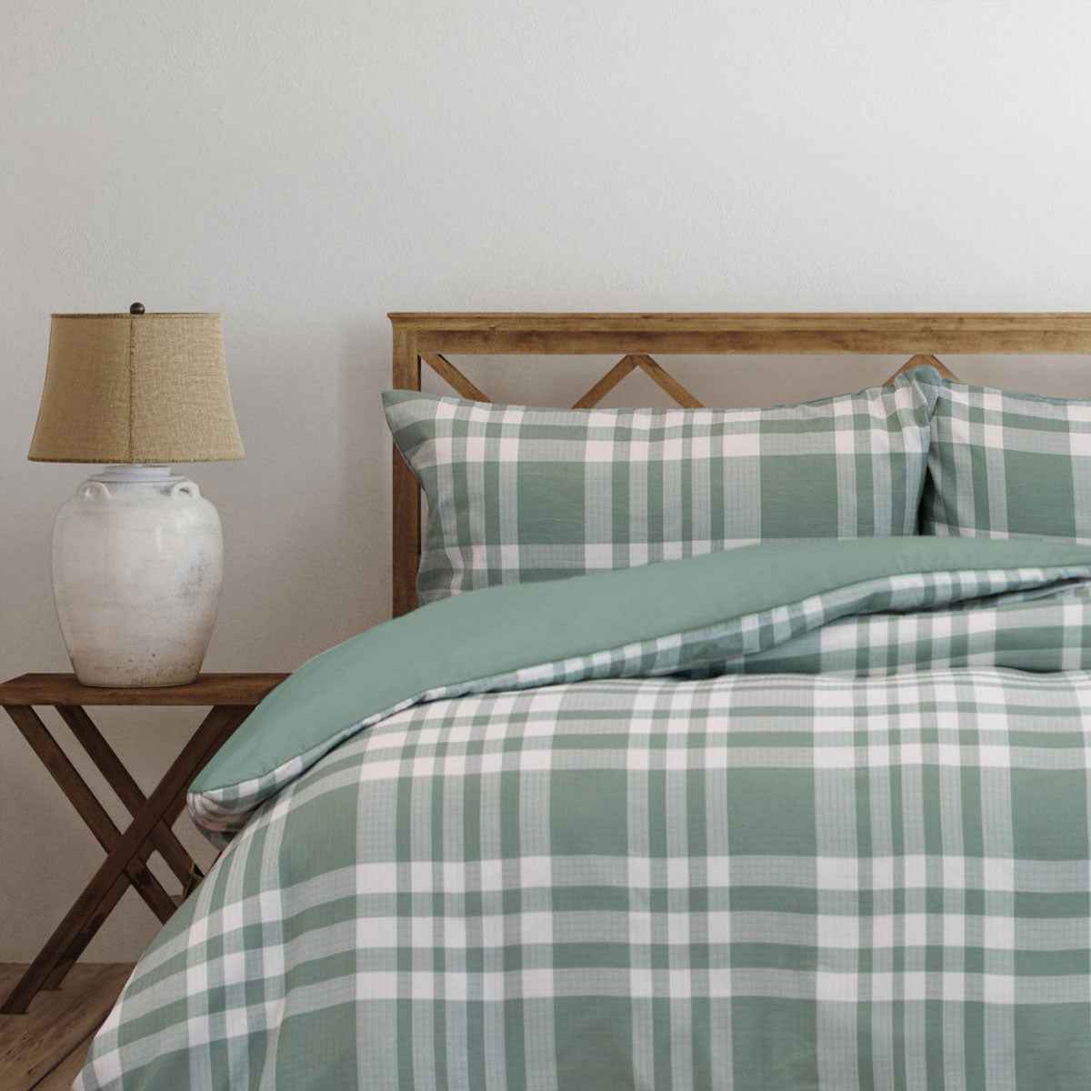 Plaid Jacquard Quilt Cover Set King
