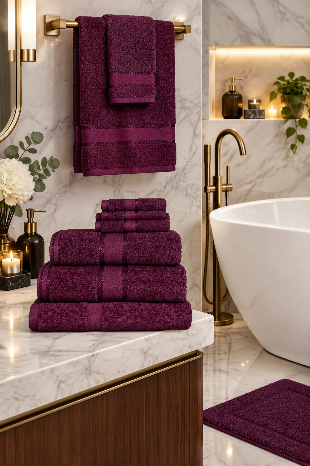 Luxury 7 Piece Bath Towel Set - Royalratri