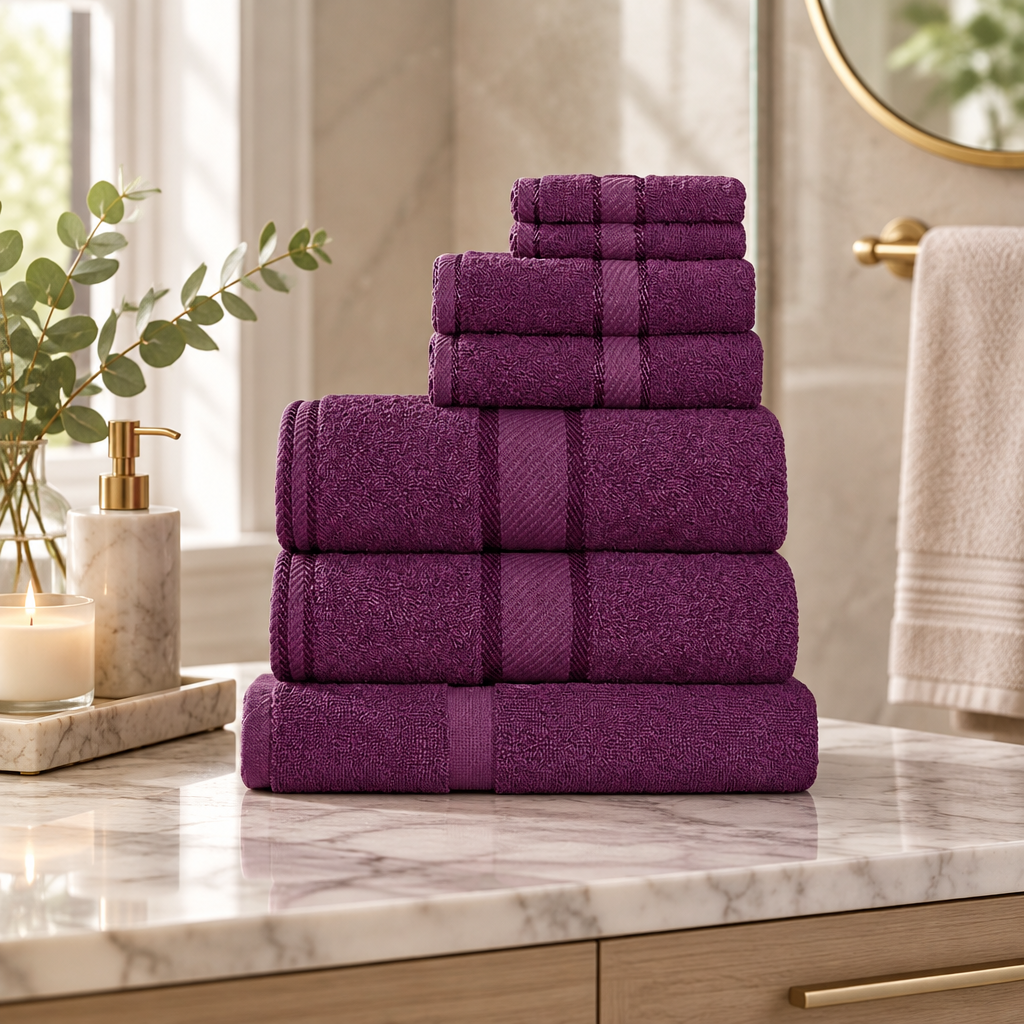 Luxury 7 Piece Bath Towel Set - Royalratri