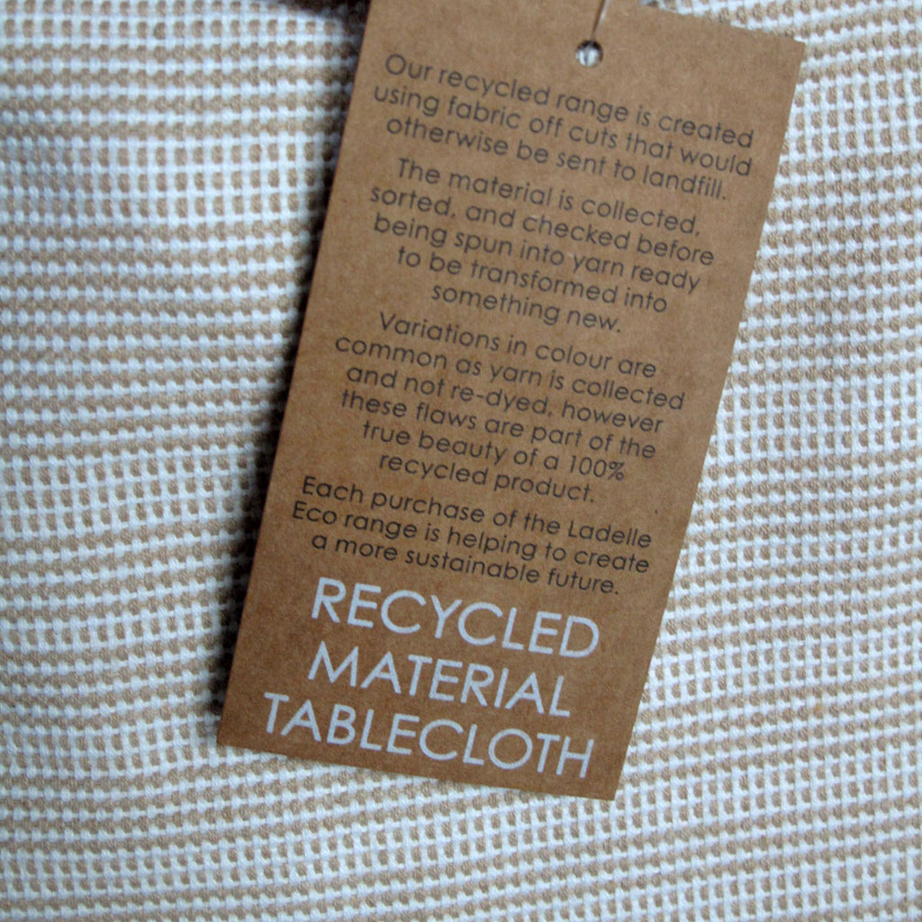 Ladelle Beige Eco Cotton Rich Tablecloth 150 x 265 cm - Royalratri