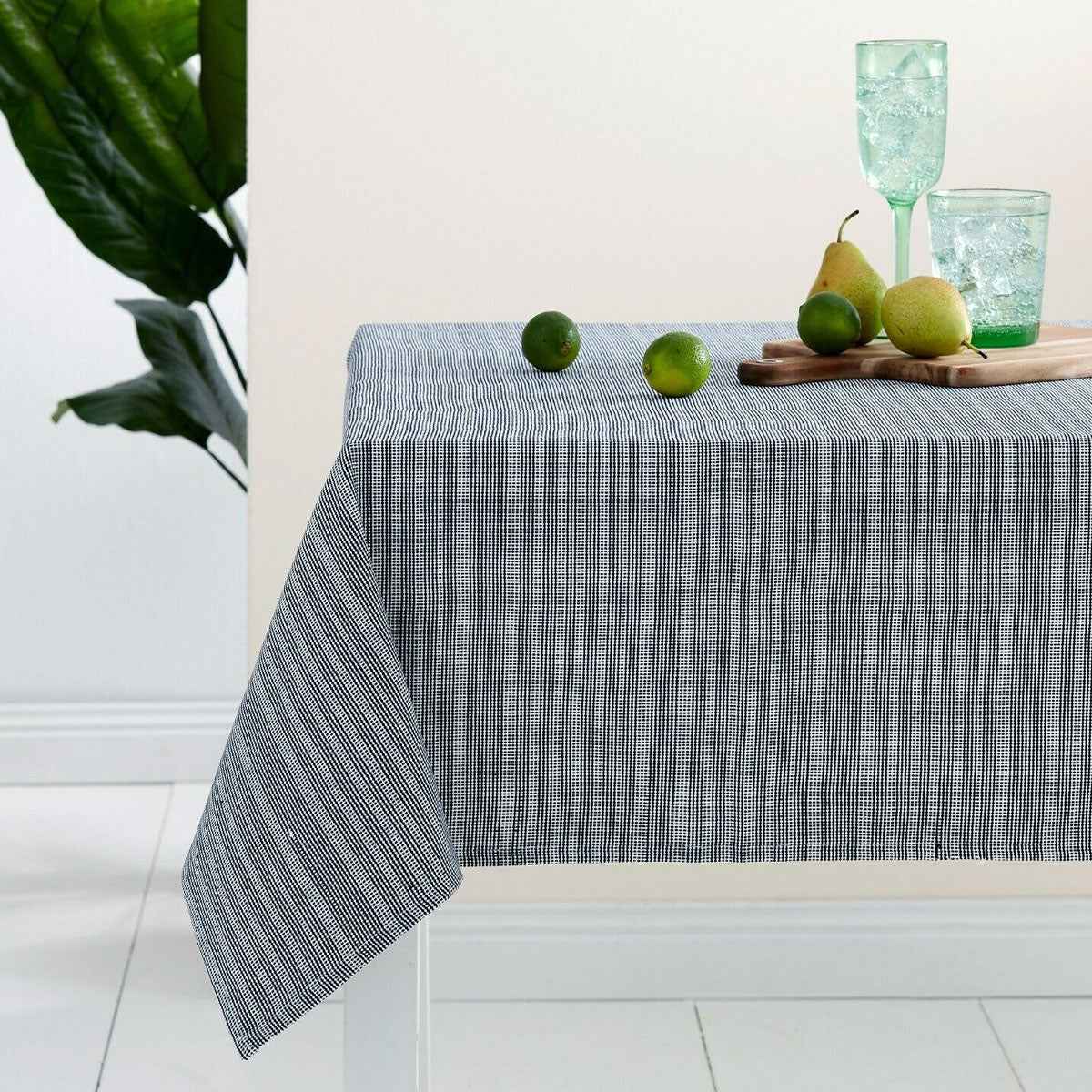 Ladelle Navy Eco Cotton Rich Tablecloth 150 x 300 cm - Royalratri