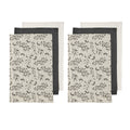 Ladelle Grown Ivy Kitchen Towels Charcoal Set of 6 - Royalratri