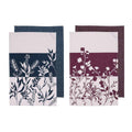 Ladelle Homespun Flower Kitchen Tea Towels Mix Set of 4 - Royalratri