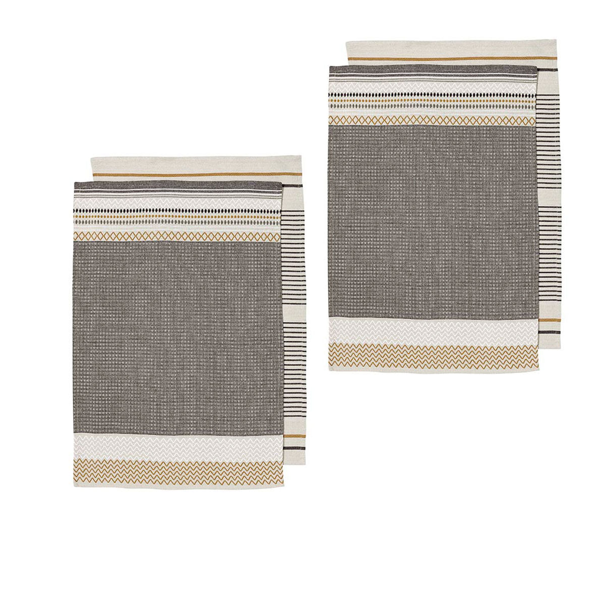 Ladelle Intrinsic Kitchen Towels Bold Charcoal Set of 4 - Royalratri