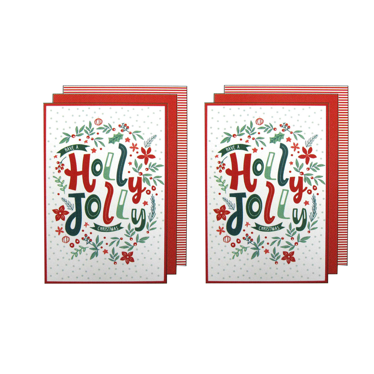 Ladelle Joyful Jolly Christmas Kitchen Towels Red Set of 6 - Royalratri