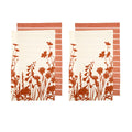 Ladelle Sanctuary Floral Kitchen Tea Towels Terracotta Set of 4 - Royalratri