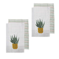 Ladelle Revive Plants Kitchen Towels Yellow Pot Set of 4 - Royalratri