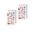 Ladelle Sunday Market Kitchen Towels Blue Multi Set of 4 - Royalratri