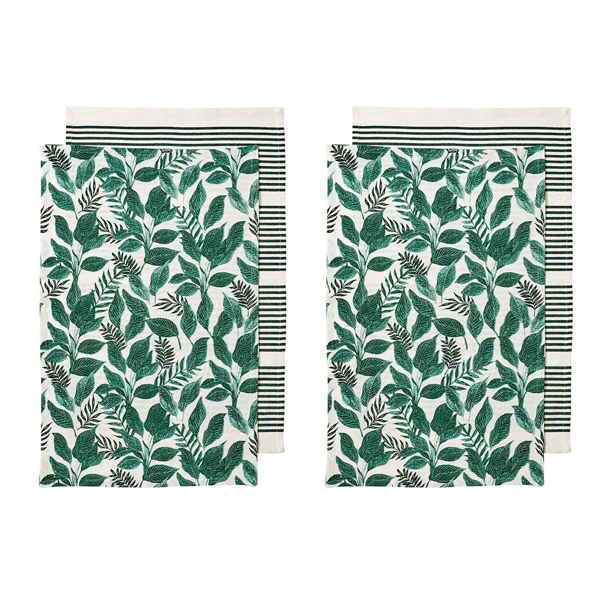 Ladelle Tierra Kitchen Towels Green Set of 4 - Royalratri