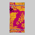 Premium Cotton Jacquard Beach Towel Floral Hawaii Pink