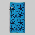 Premium Cotton Jacquard Beach Towel Starfish Blue