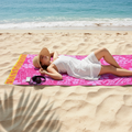 Premium Cotton Jacquard Beach Towel Thongs Pink - Royalratri