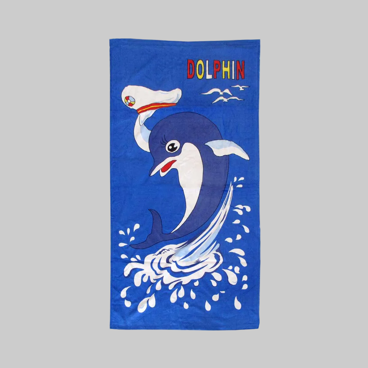 Dolphin Kids Cartoon Printed Cotton Beach Towel