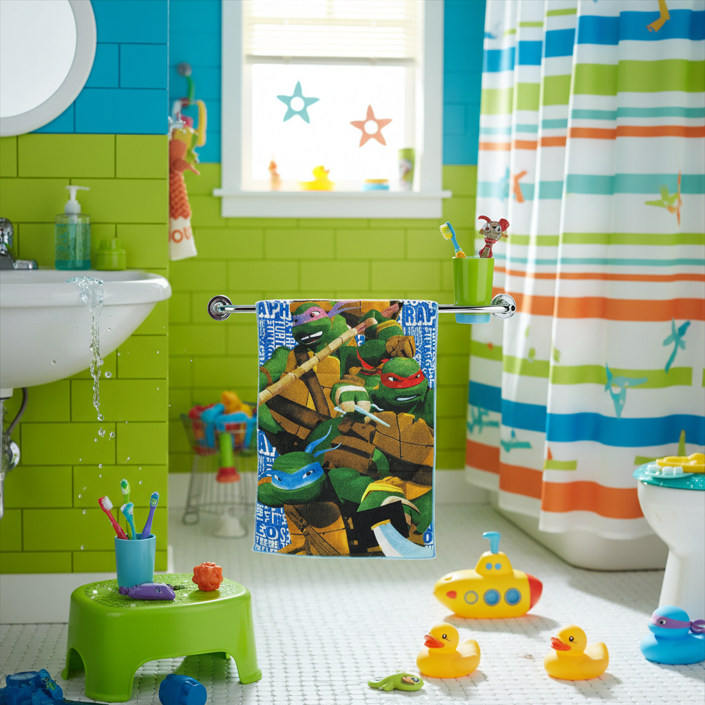 Ninja Turtles Kids Cartoon Printed Microfiber Beach Towel