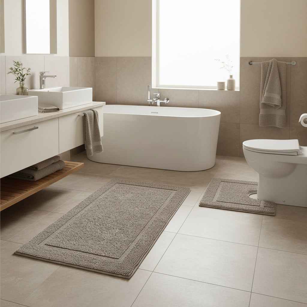 Bath Mat Set Latte