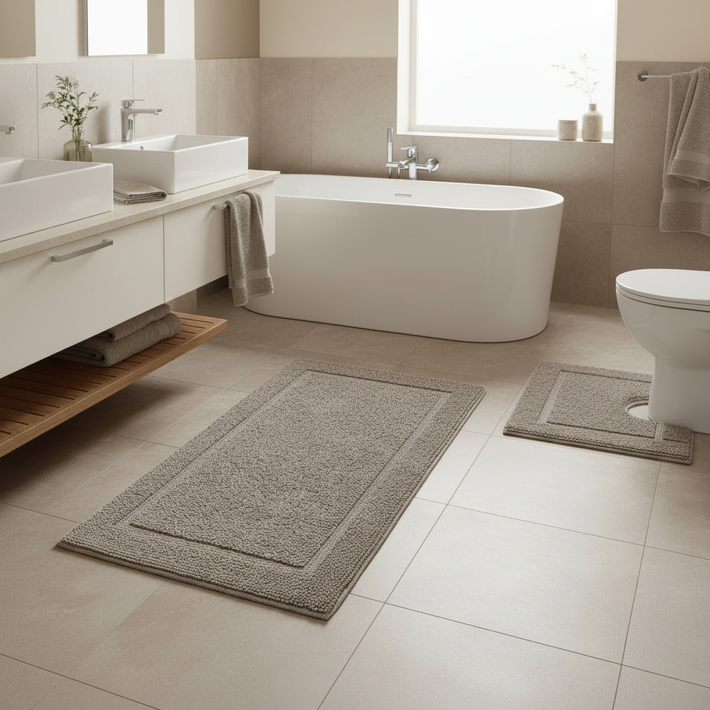 Bath Mat Set Latte
