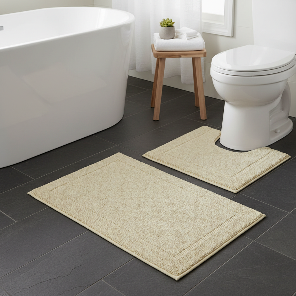 Bath Mat Set Vanilla