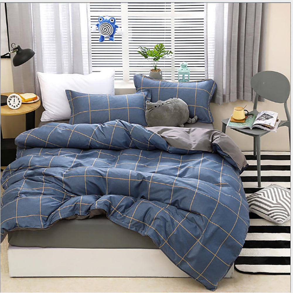 DUVET DOONA QUILT COVER SET BLUE KING