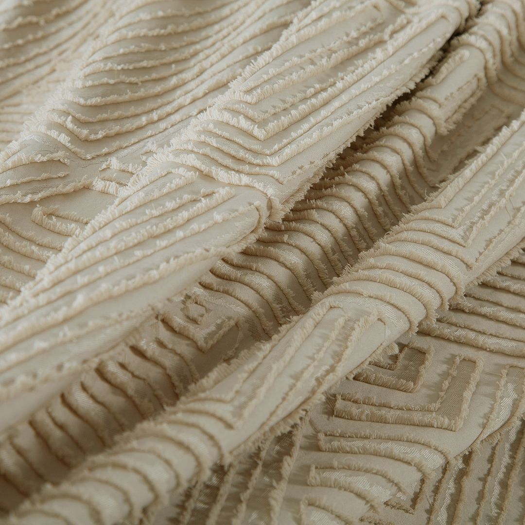 Tufted Textured Jacquard Quilt Cover Set - Queen Size