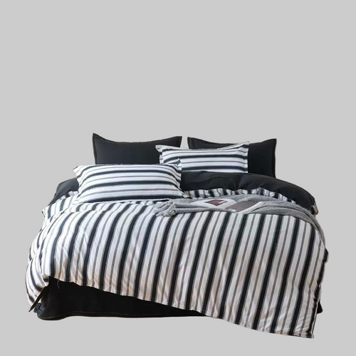 Ascar Striped Quilt Cover Set Queen