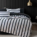 ASCAR STRIPED QUILT COVER SET QUEEN
