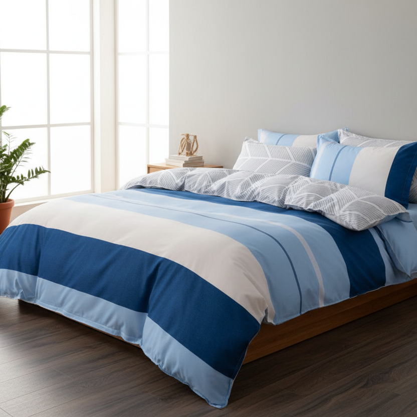 Mannix Striped Quilt Cover Set  Queen