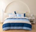 MANNIX STRIPED QUILT COVER SET  SUPER KING